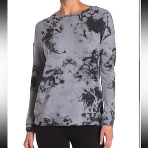 NWT 90 Degree cloudburst tie dye crewneck jersey top Size LG